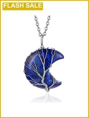 Tree of Life Healing Crystal Birthstone Necklace for Women